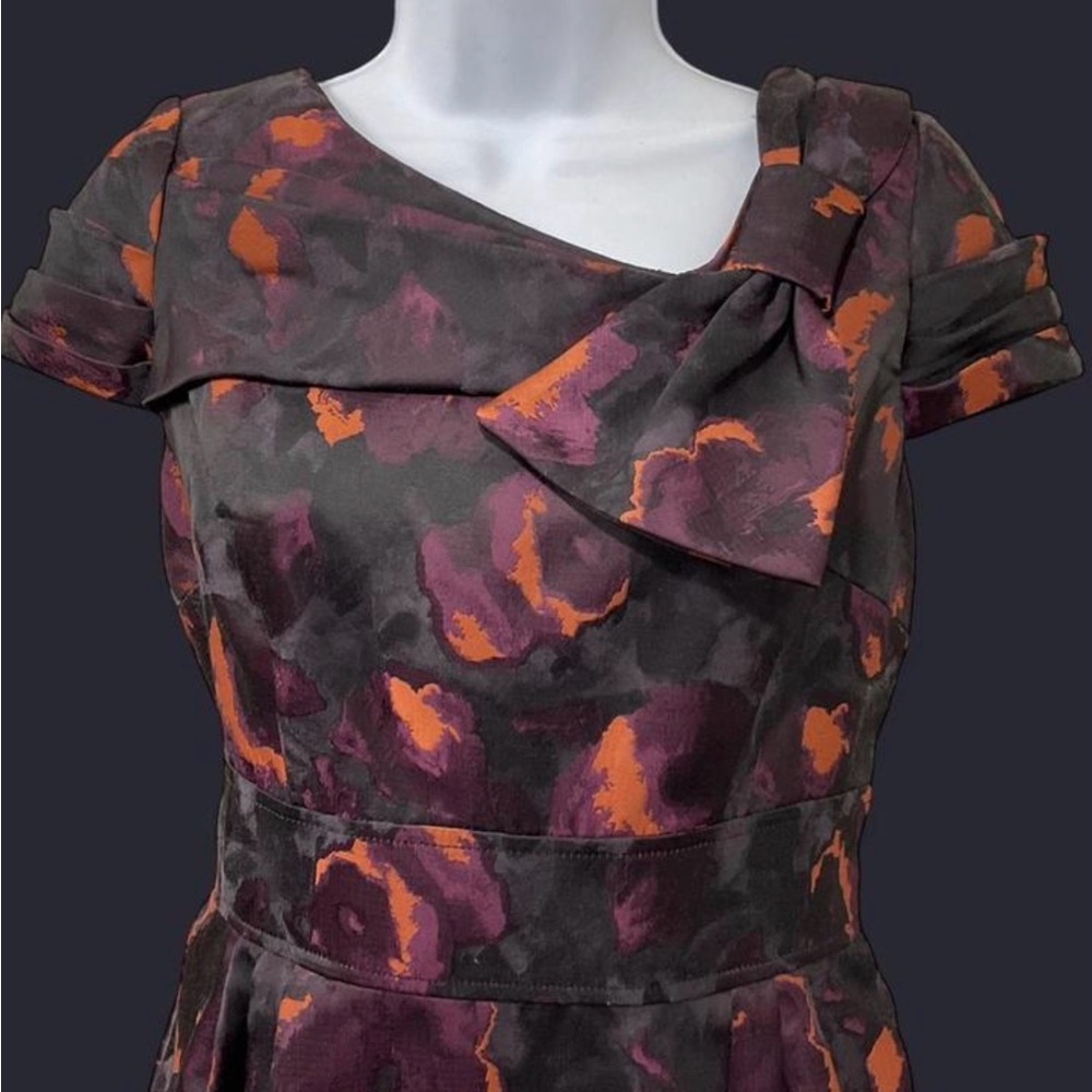 Adrianna Papell Purple and Orange Floral Dress